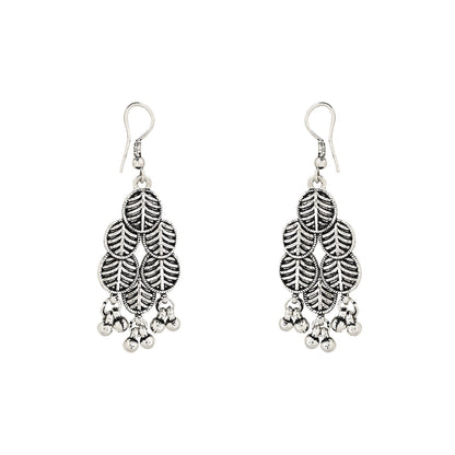Women's Antique Silver Oxidized Ethnic Traditional Afghani Choker Necklace Jewellery Set