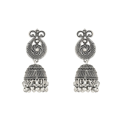 Women's Antique Silver Oxidized Ethnic Traditional Afghani Choker Necklace Jewellery Set