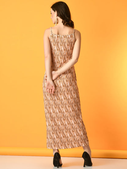 Women's Multi Printed   Party  Dress