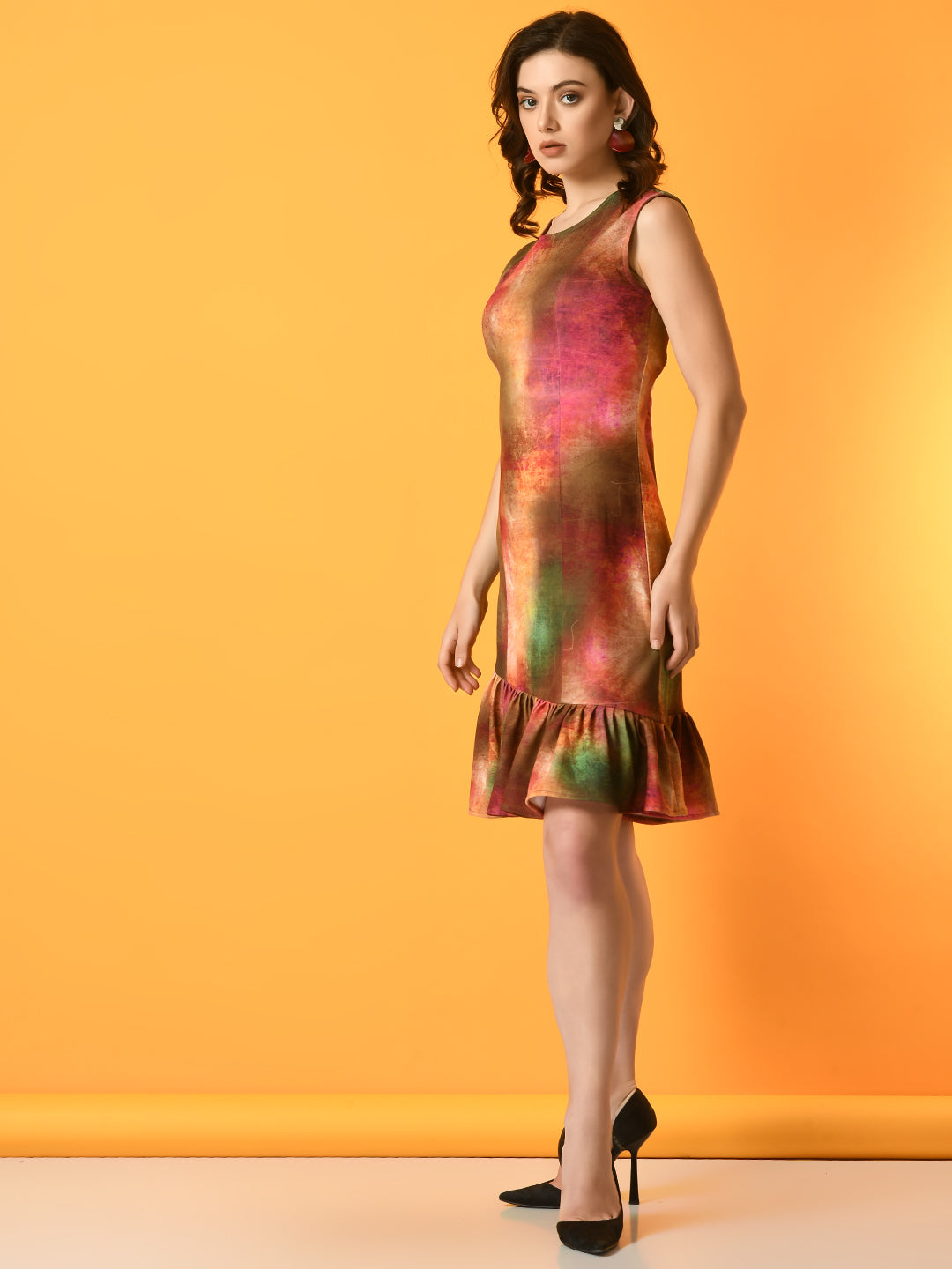 Women's Multi Printed   Party  Dress