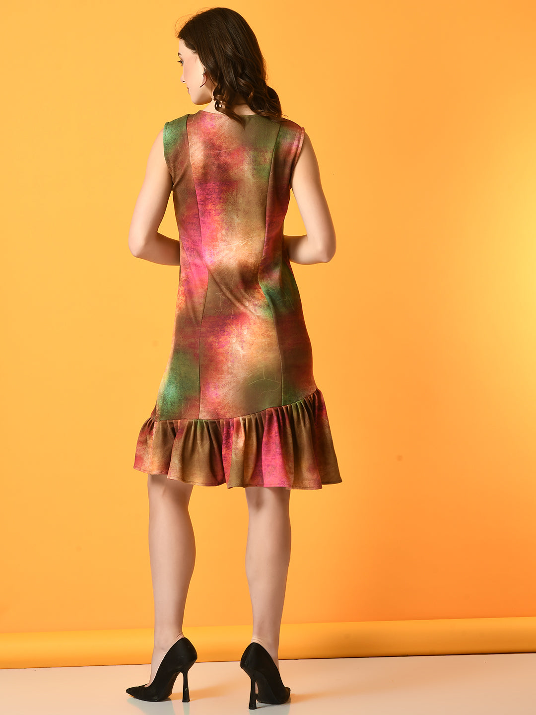Women's Multi Printed   Party  Dress