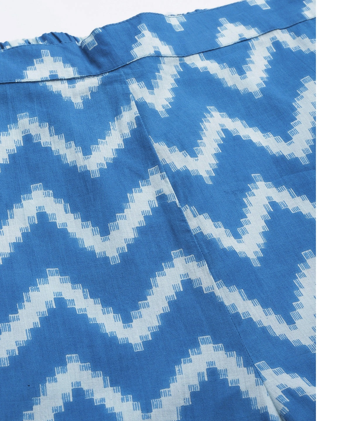 Women's Turquoise Blue & White Graphic Printed Night suit