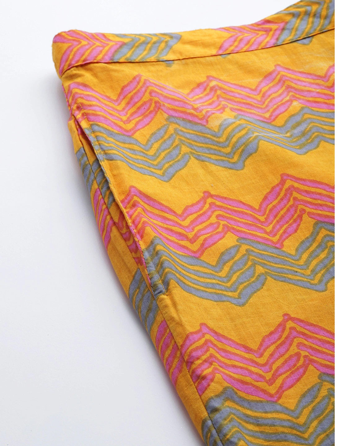 Women's Mustard Yellow & Pink Printed Night Suit