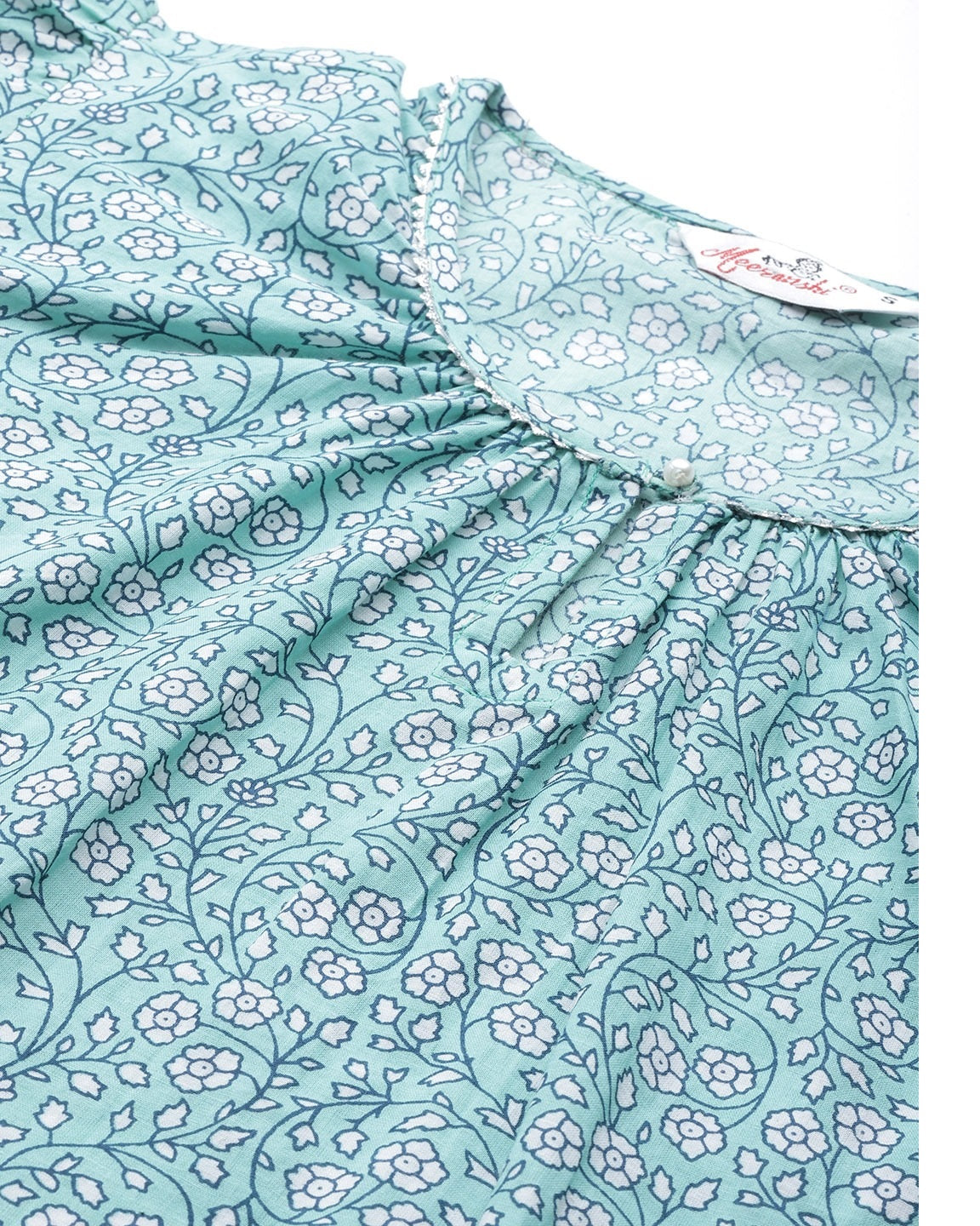 Women's Printed Sea Green Night suit