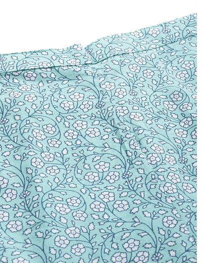 Women's Printed Sea Green Night suit