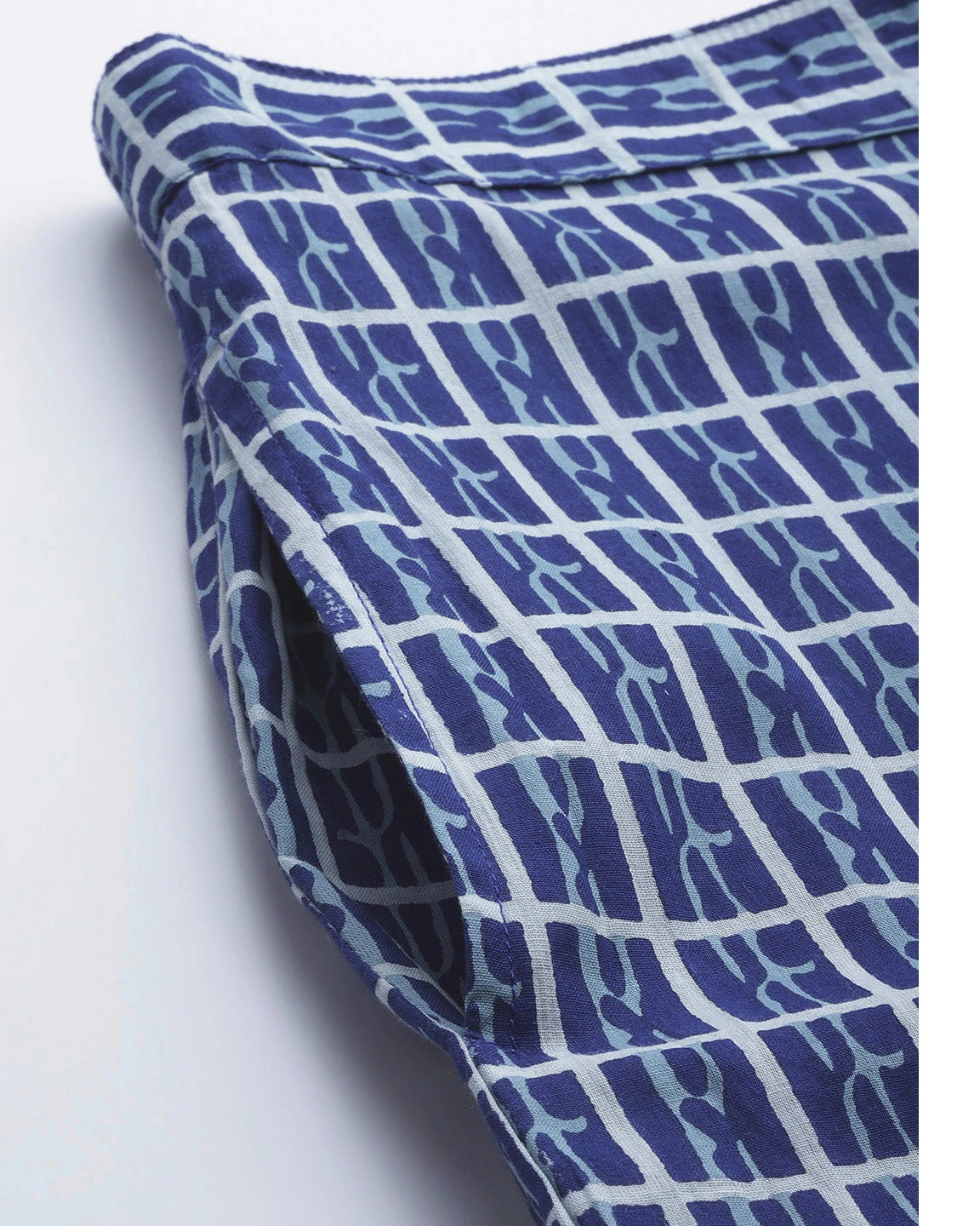 Women's Blue Cotton Printed Night suit