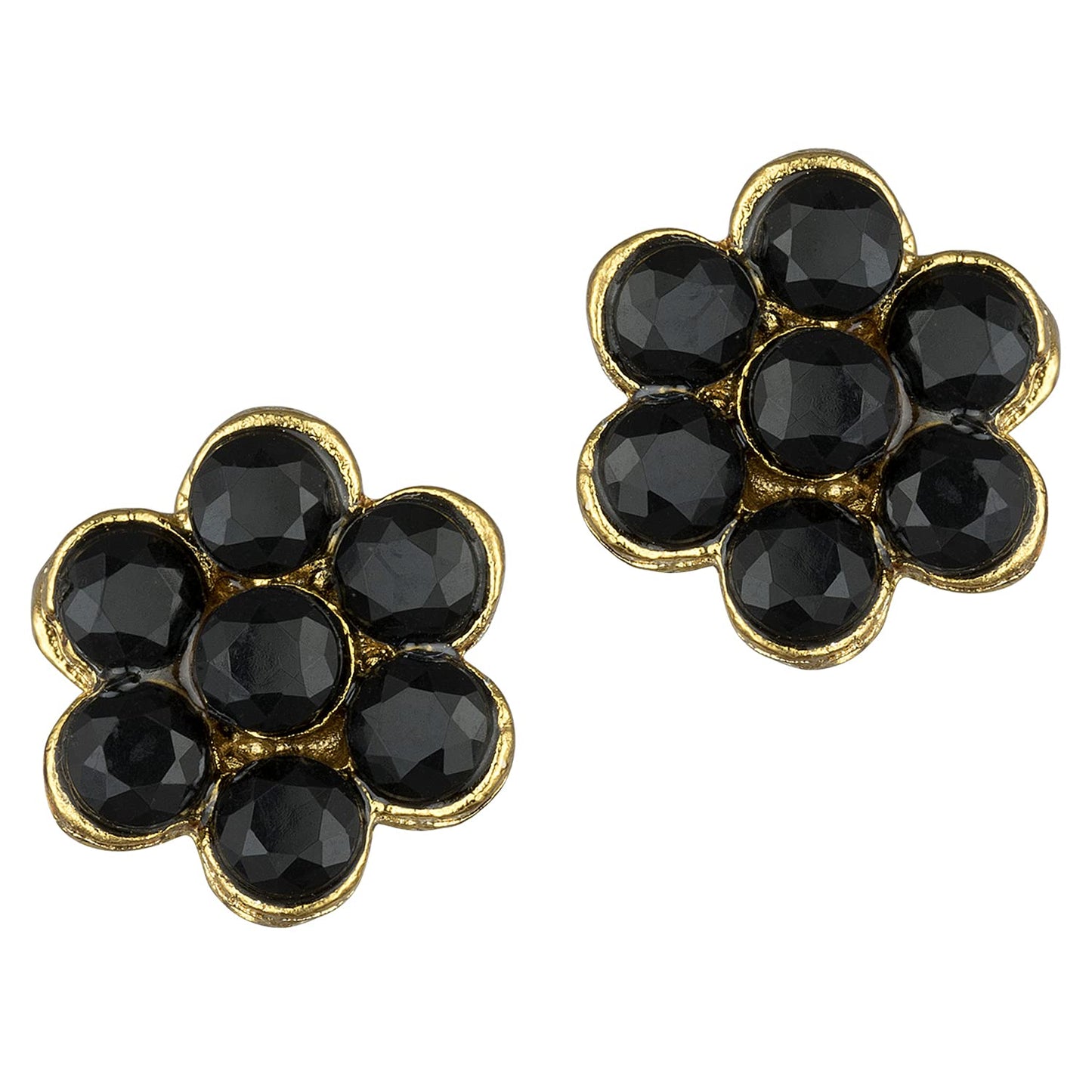Women's 18k Gold Plated Black Pearl Beaded Choker Se