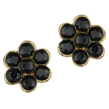 Women's 18k Gold Plated Black Pearl Beaded Choker Se