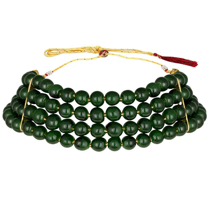 Women's 18k Gold Plated Black Pearl Beaded Choker Se