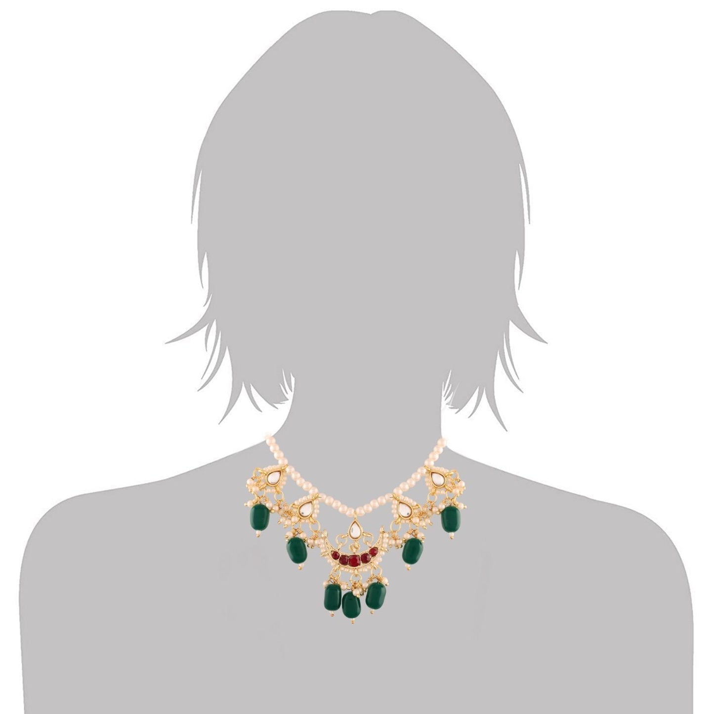 Women's Pearl Moti Mala Neckl