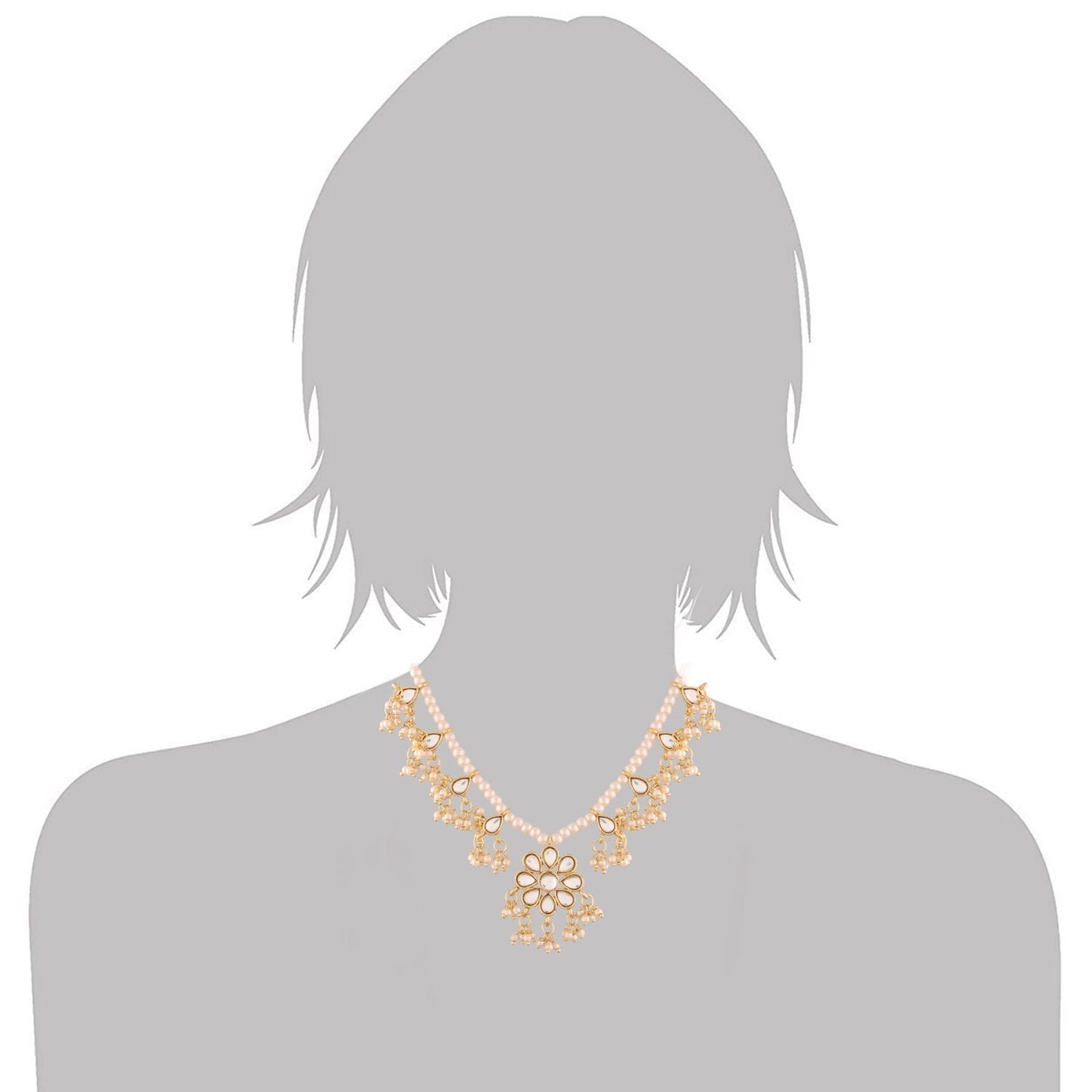 Women's Pearl Moti Mala Neckl
