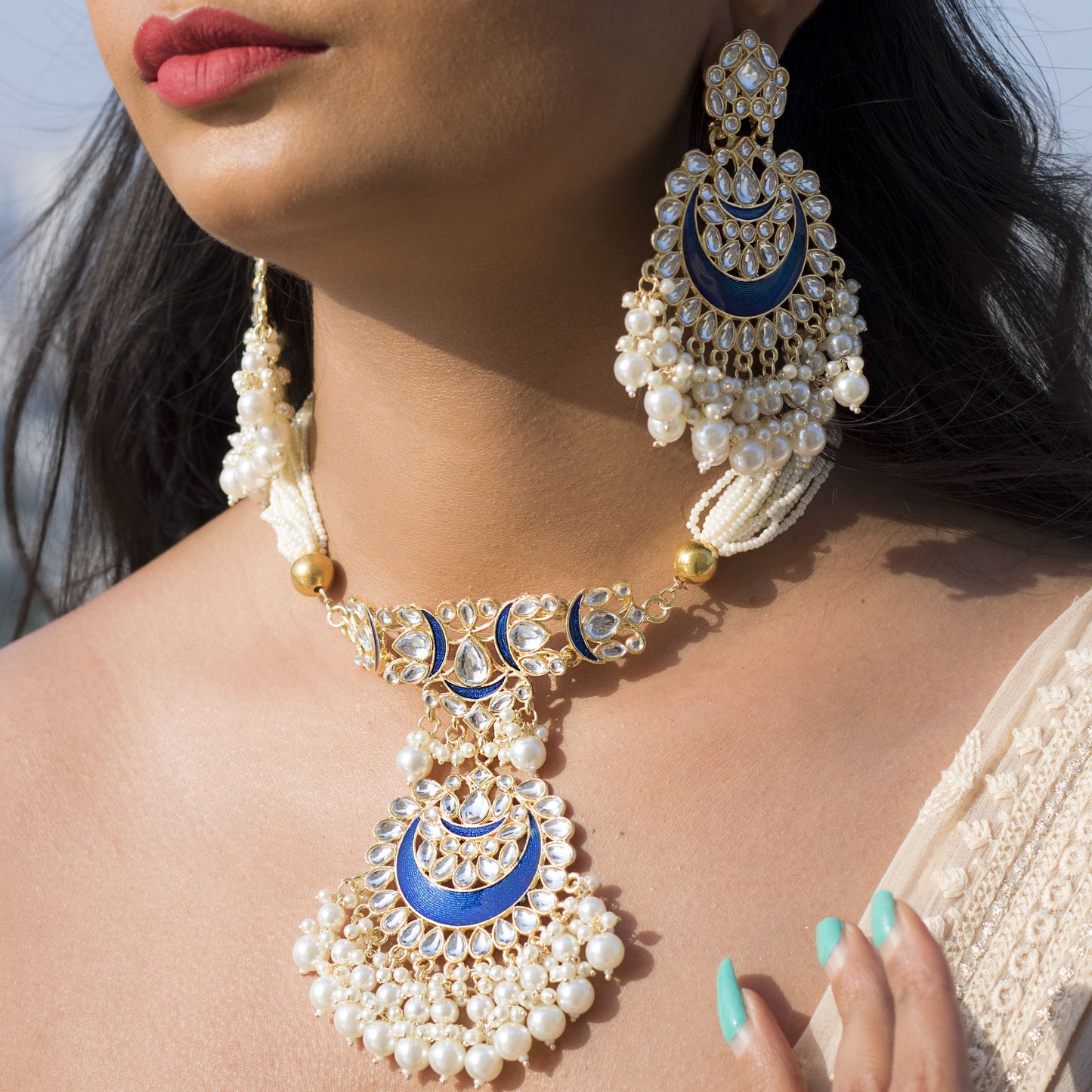 Women's Pearl Beaded Choker Neckl