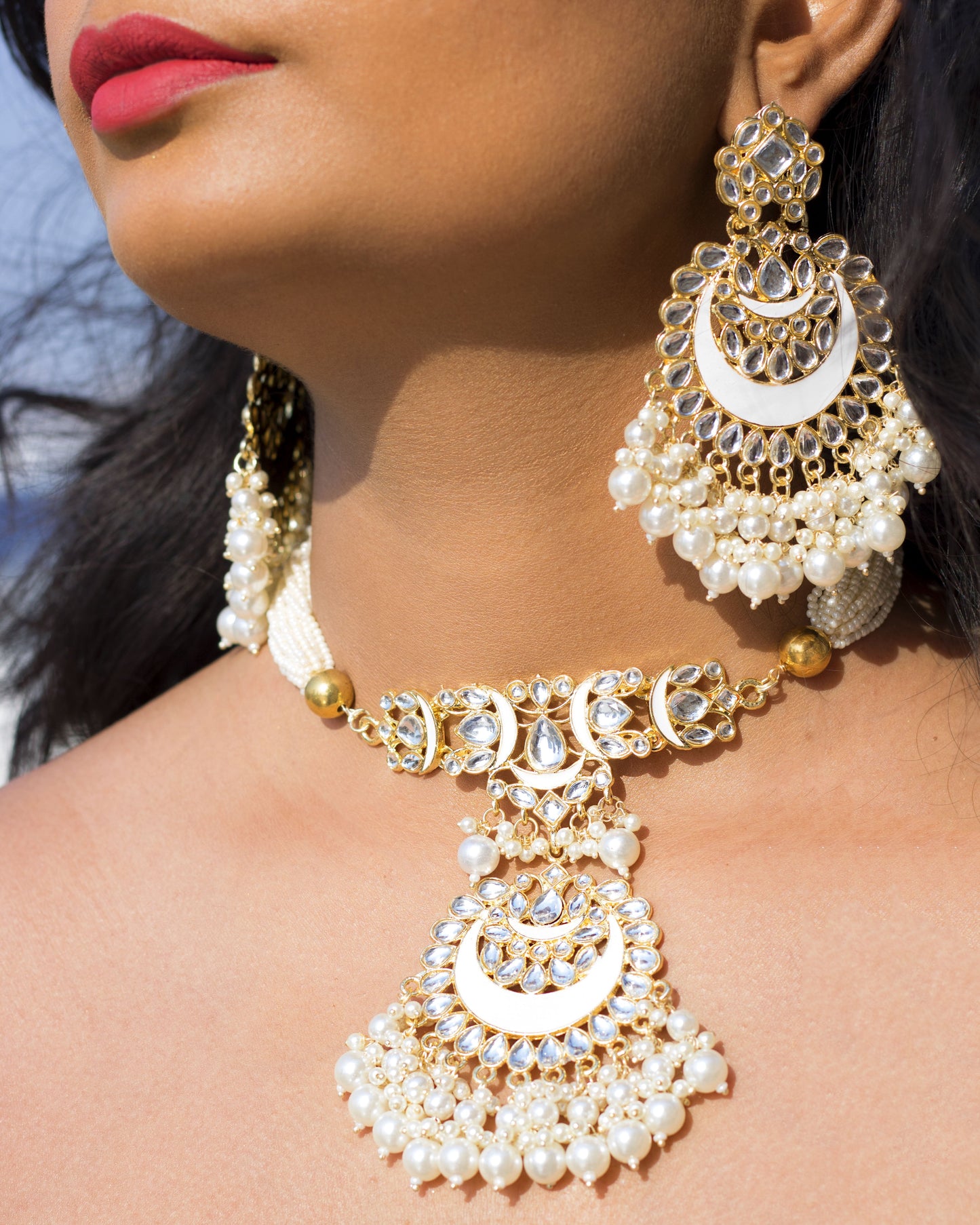 Women's Pearl Beaded Choker Neckl