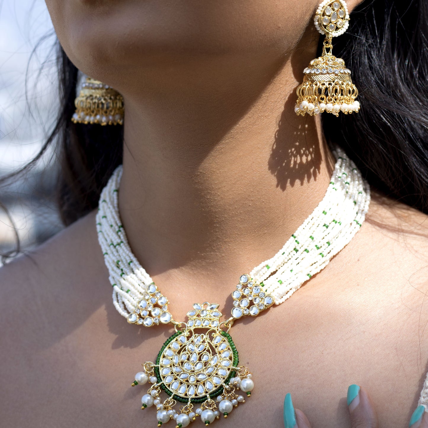 Women's Pearl Beaded Choker Neckl