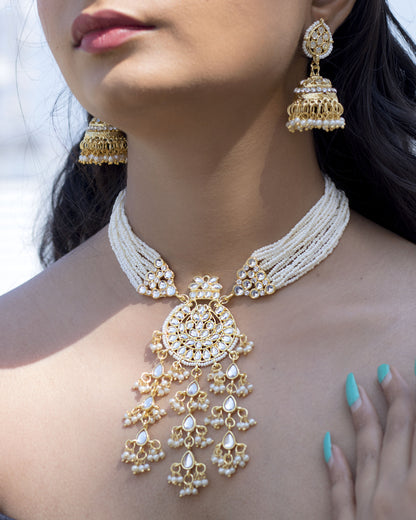 Women's Pearl Beaded Chok