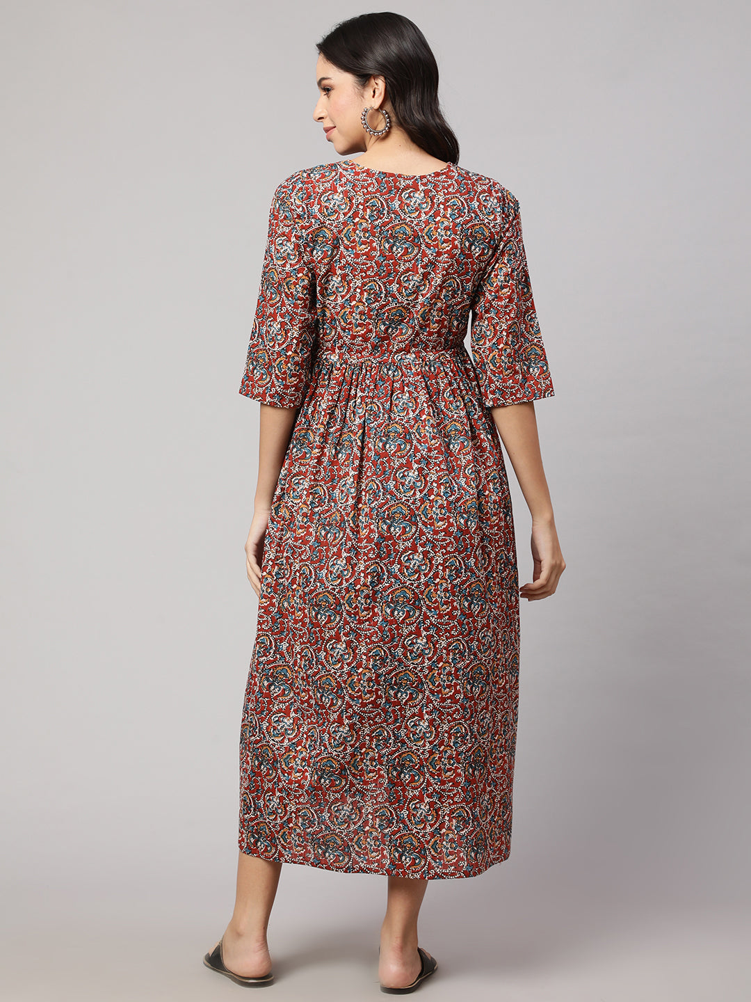Women's Multi Printed Maternity Dress