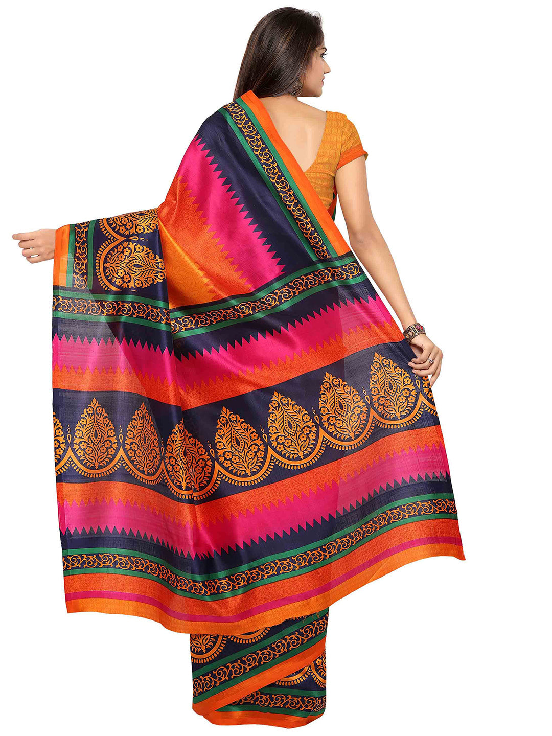 Women's Multicolor Art Silk Printed Saree