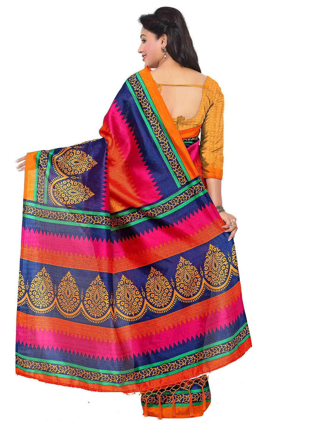 Women's Multicolor Art Silk Printed Saree