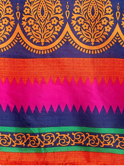 Women's Multicolor Art Silk Printed Saree