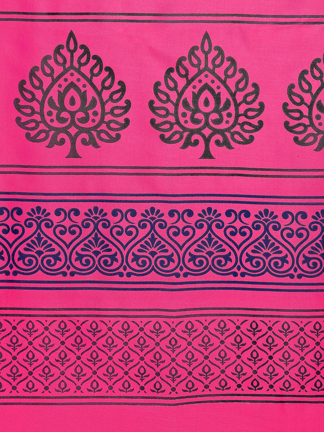 Women's Pink Art Silk Printed Saree
