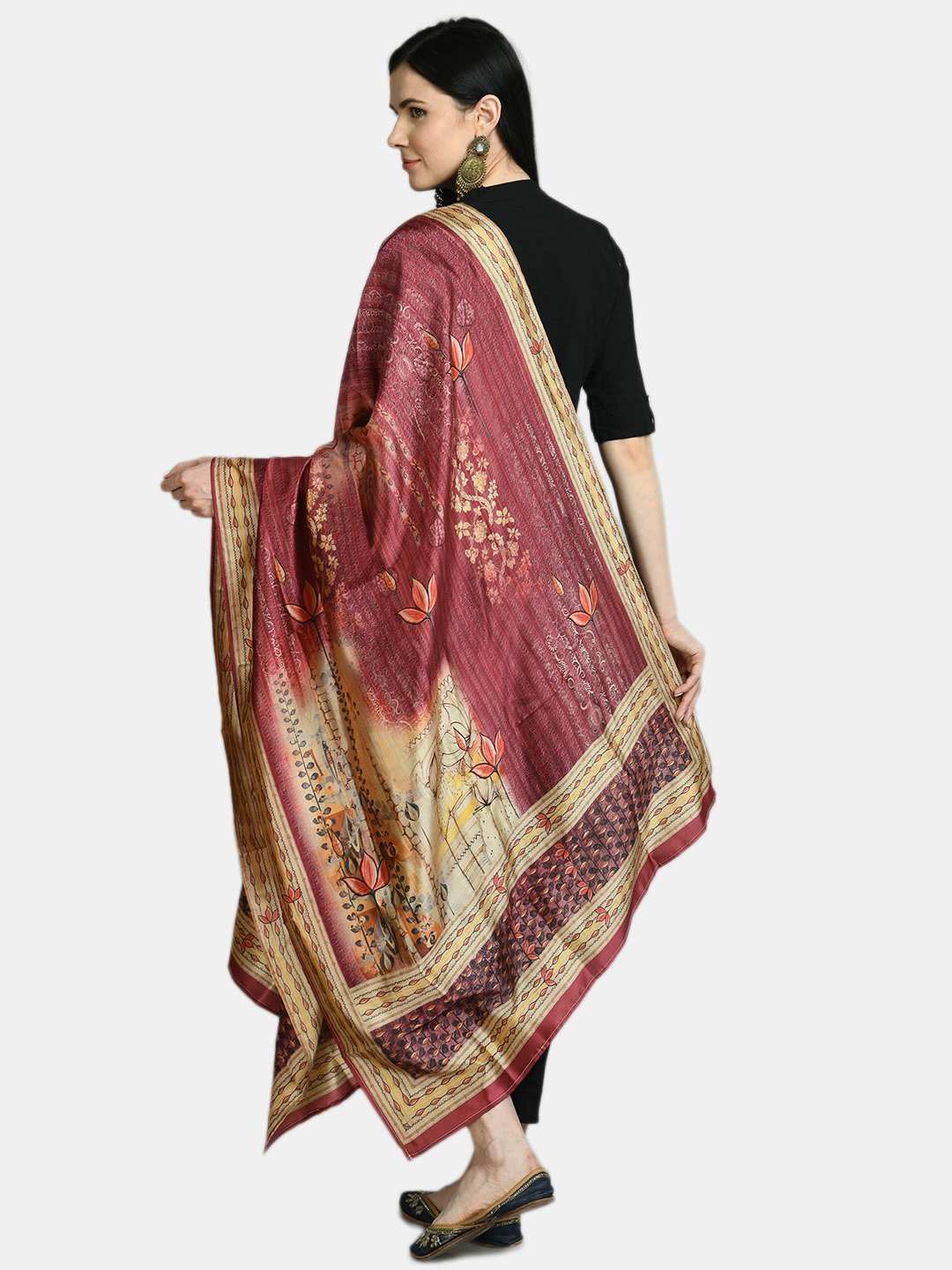 Women's Multi Printed Casual Silk Blend Dupatta