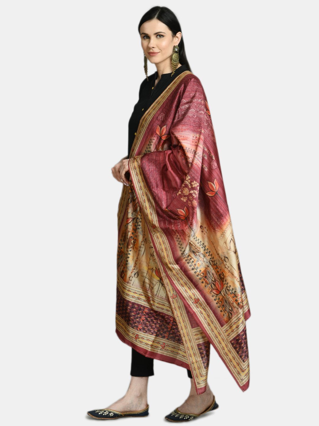 Women's Multi Printed Casual Silk Blend Dupatta