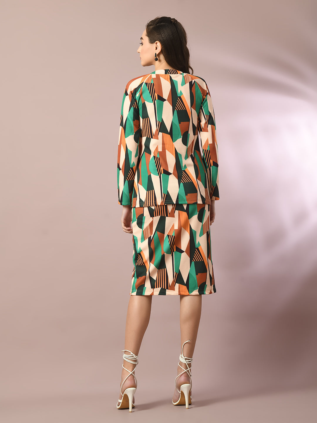 Women's  Multi Printed Knee Length Party Embellished Skirts