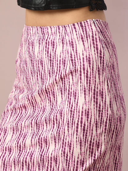 Women's  Multi Printed Knee Length Party Embellished Skirts