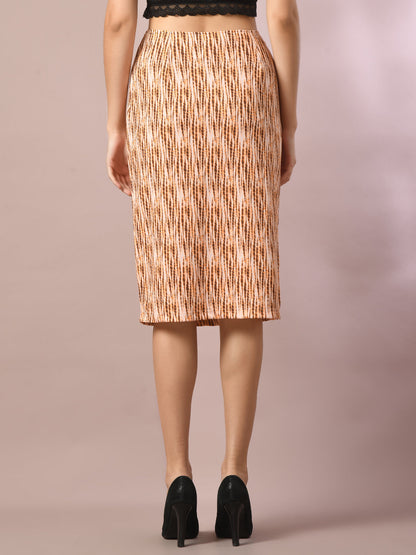 Women's  Multi Printed Knee Length Party Embellished Skirts