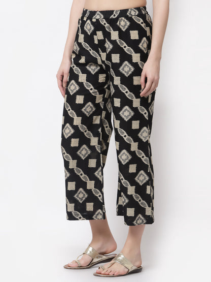 Women's Stylish Cotton Printed Palazzo