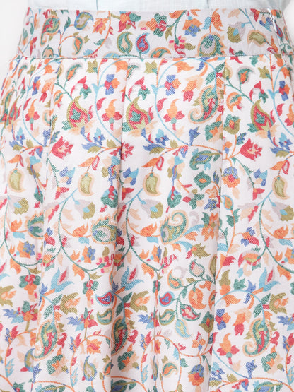 Women's Stylish Cotton blend Printed Long Skirt