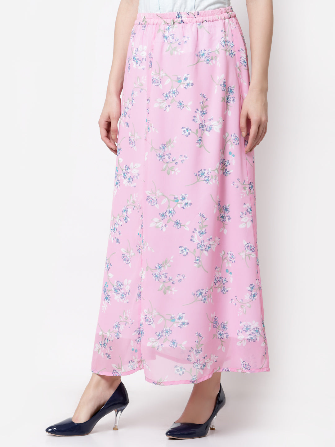 Women's Stylish Georgette Printed Long Skirt
