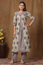 Women's Cotton Printed A-Line Kurta  And Palazzo Set