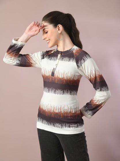 Women's  Multi Embellished Raglan Sleeve Party Top