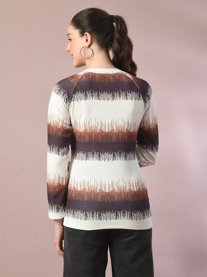 Women's  Multi Embellished Raglan Sleeve Party Top