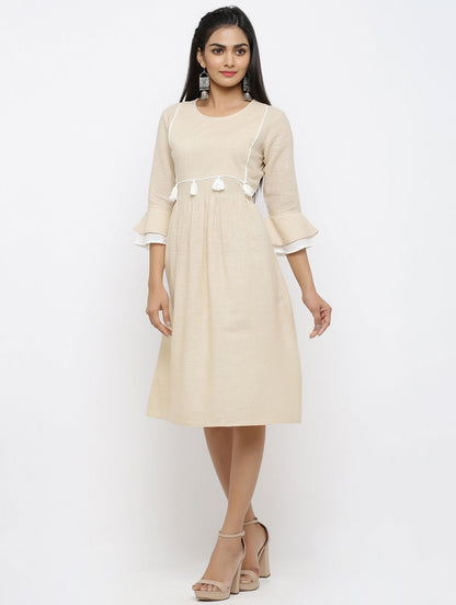 Women's Cotton Self Woven Straight Kurta