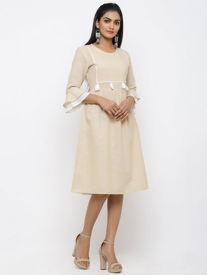 Women's Cotton Self Woven Straight Kurta