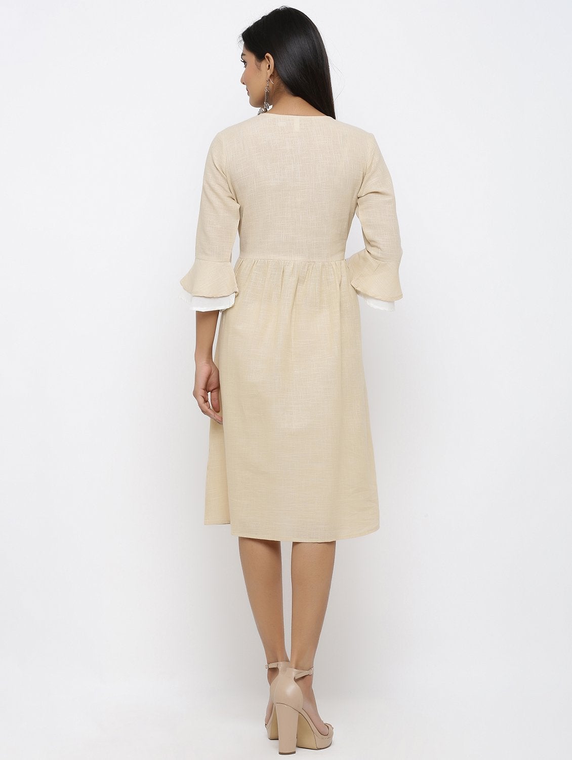 Women's Cotton Self Woven Straight Kurta