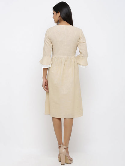 Women's Cotton Self Woven Straight Kurta