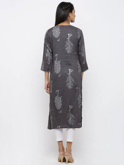 Women's Cotton Printed Straight Kurta