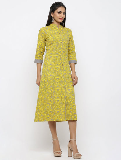 Women's Cotton Printed A-line Kurta