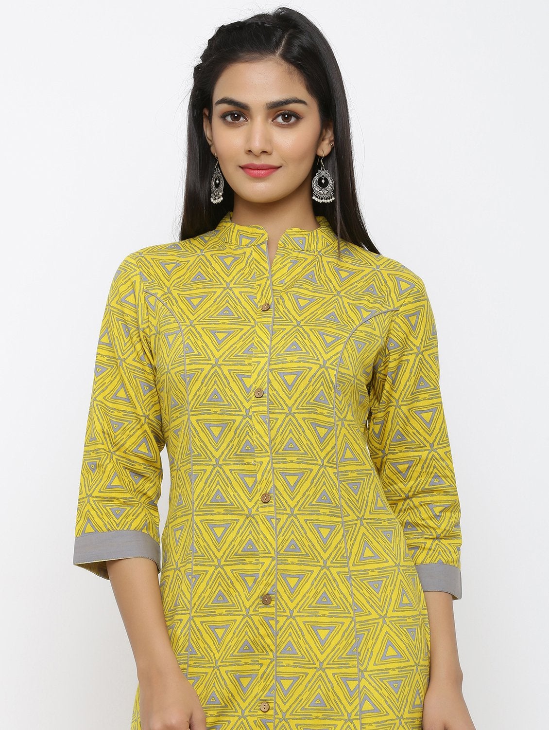 Women's Cotton Printed A-line Kurta