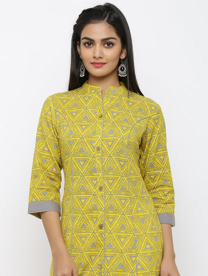 Women's Cotton Printed A-line Kurta