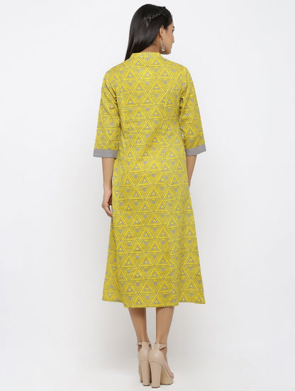 Women's Cotton Printed A-line Kurta