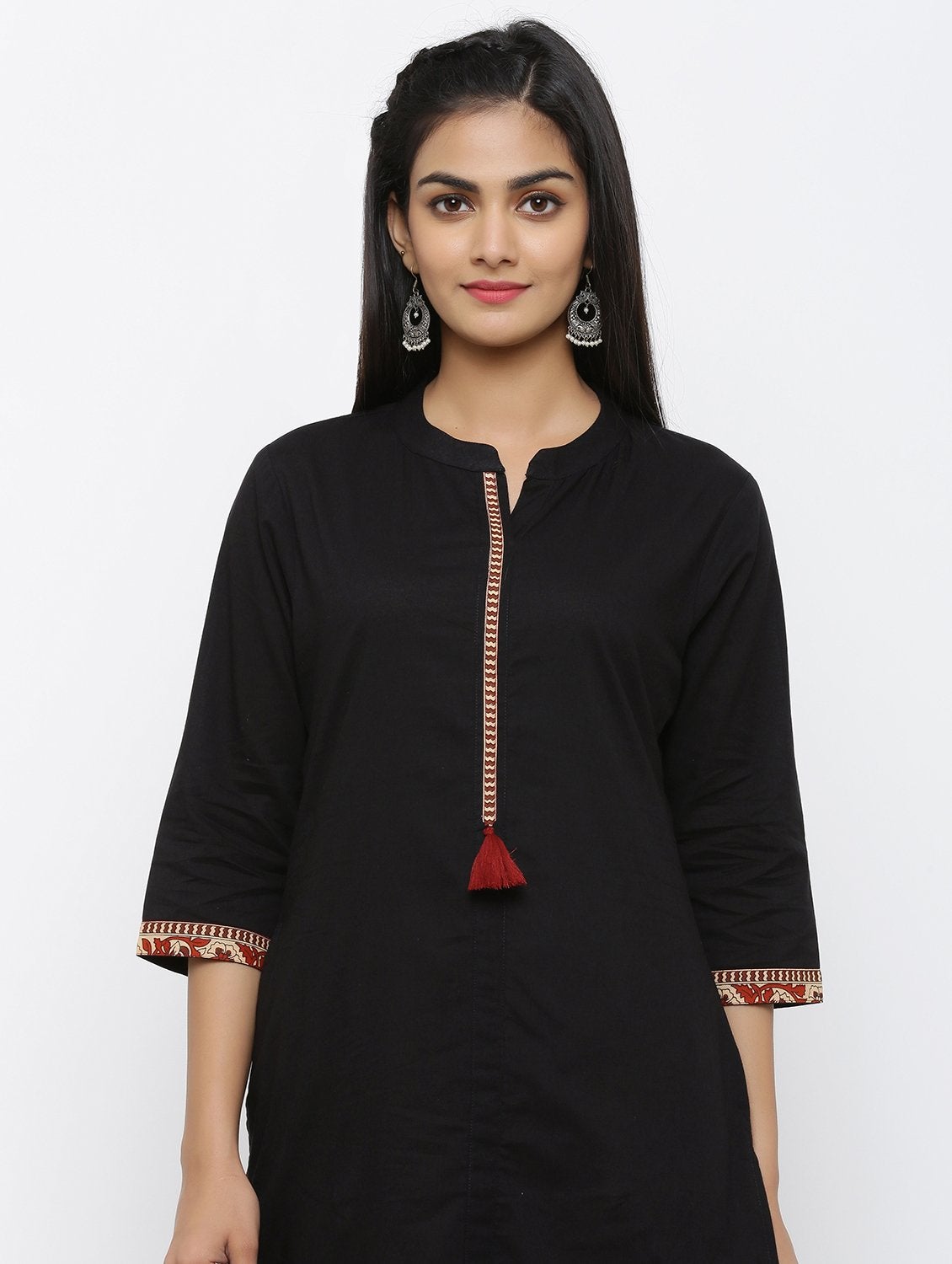 Women's Cotton Solid Straight Kurta