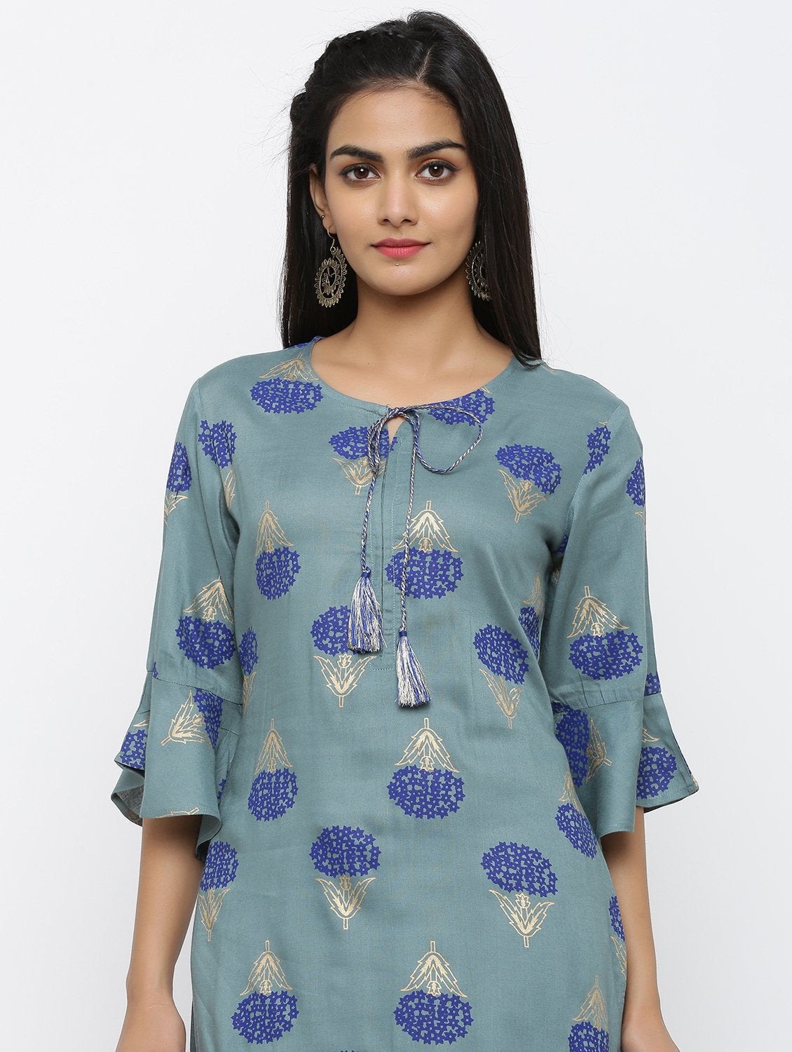 Women's Rayon Printed Straight Kurta