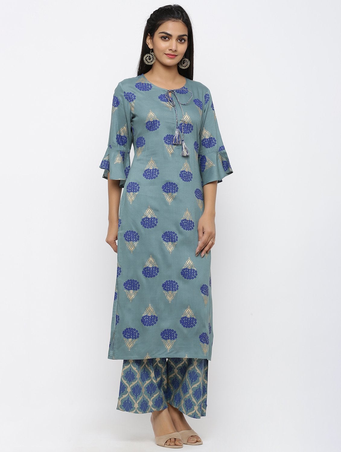 Women's Rayon Printed Straight Kurta