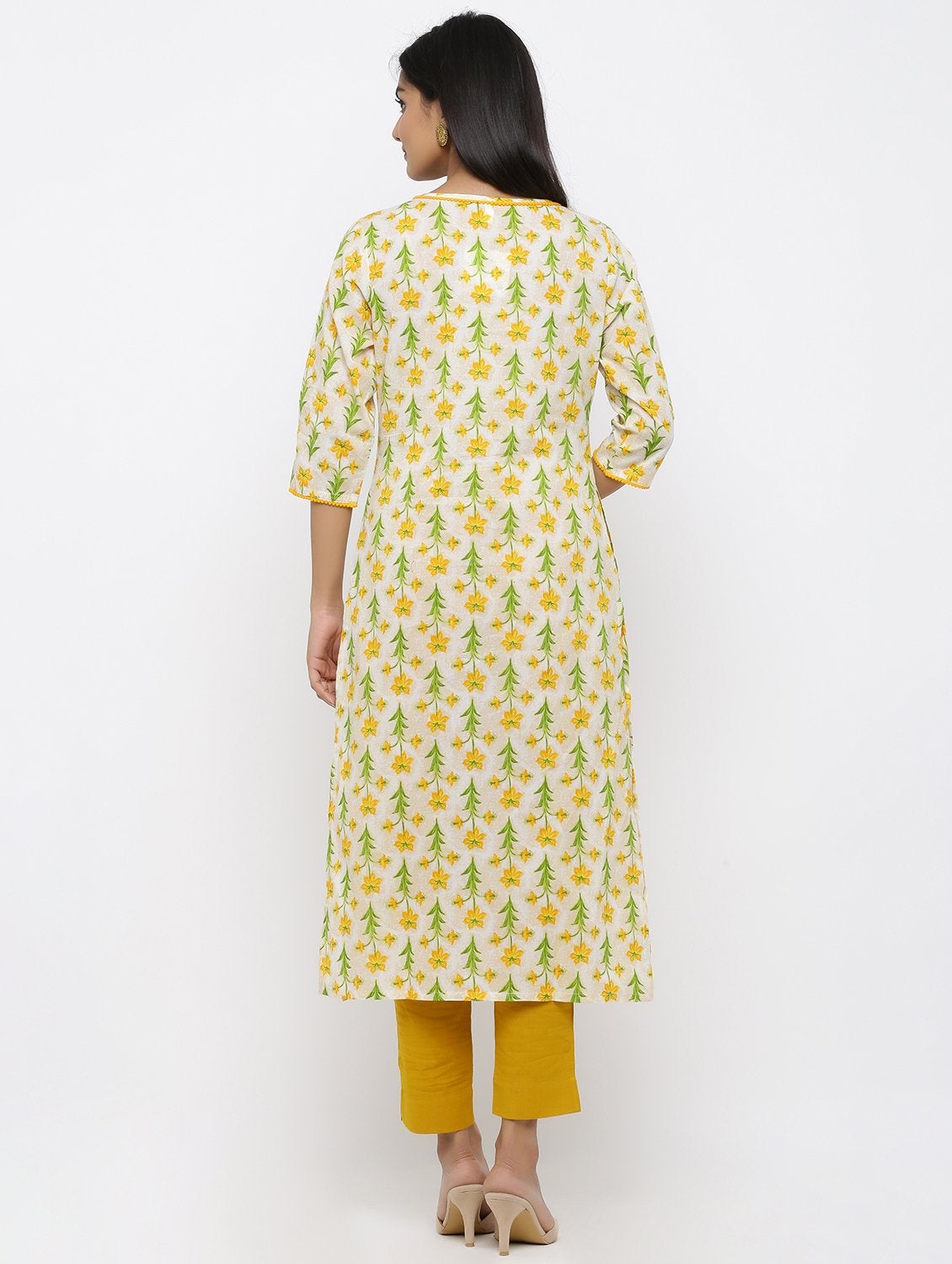 Women's Cotton Printed Straight Kurta