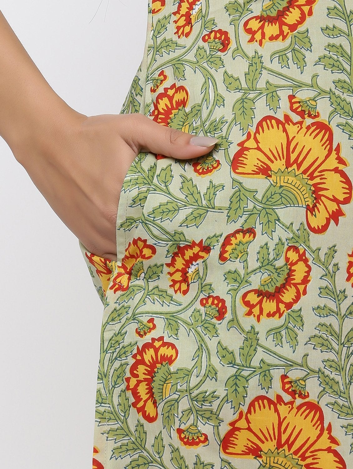 Women's Cotton Printed Straight Kurta