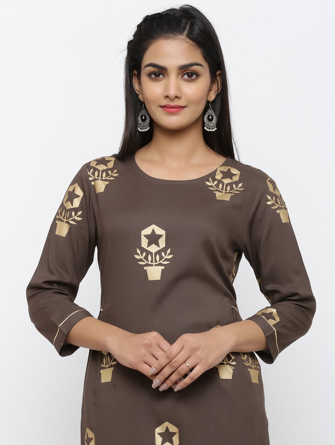 Women's Rayon Printed Straight Kurta